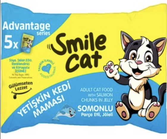 Smile Kedı Pouch Yetiskin 5x85 Gr Somonlu