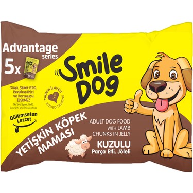 Smile Kopek Pouch Yetiskin 5x85 Gr Kuzulu