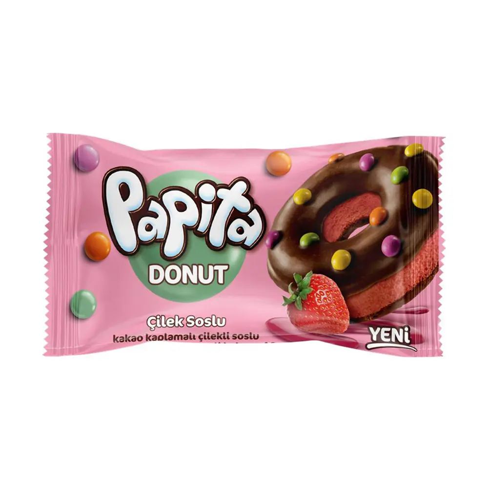 Solen Papita Donut 40 Gr Çilekli