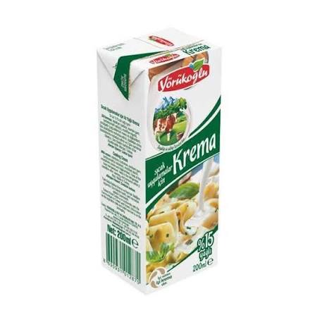Yorukoglu Krema 200 Ml %15 Yağlı