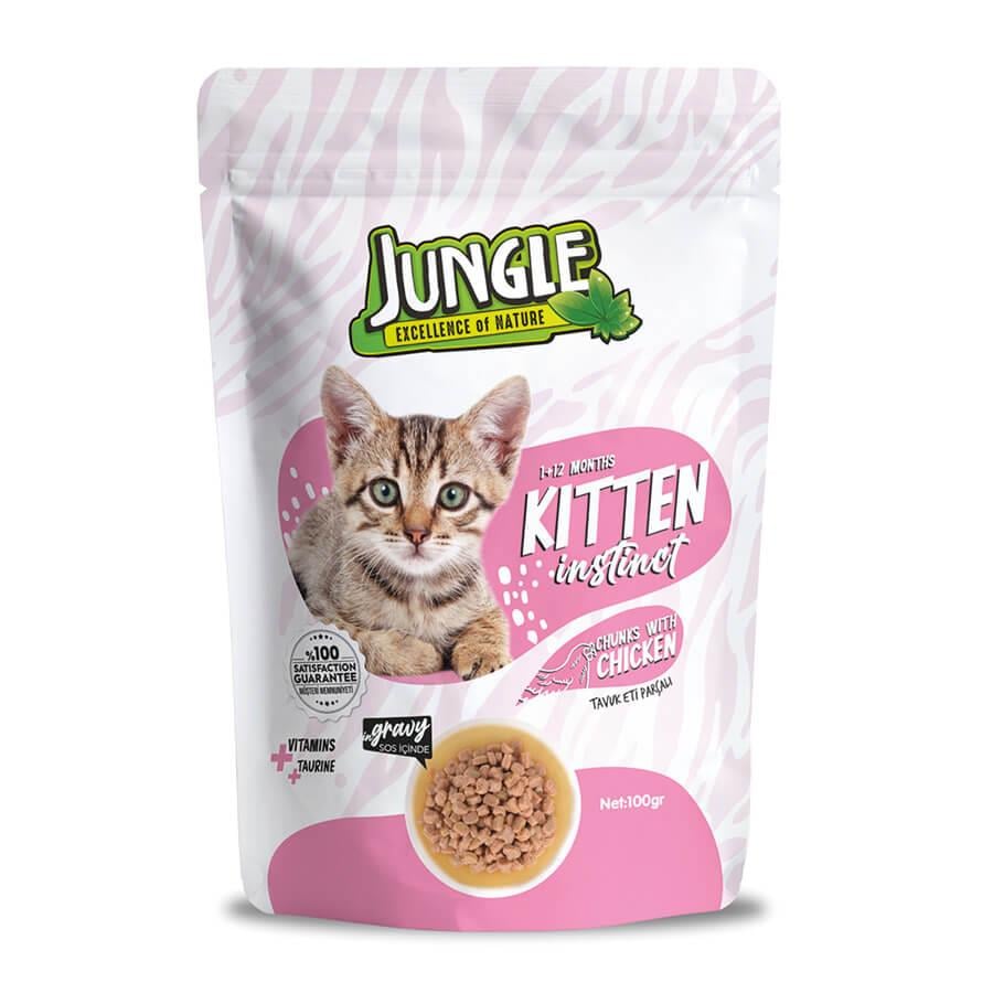 Jungle Kedı Pouch Yavru 100 Gr Tavuklu