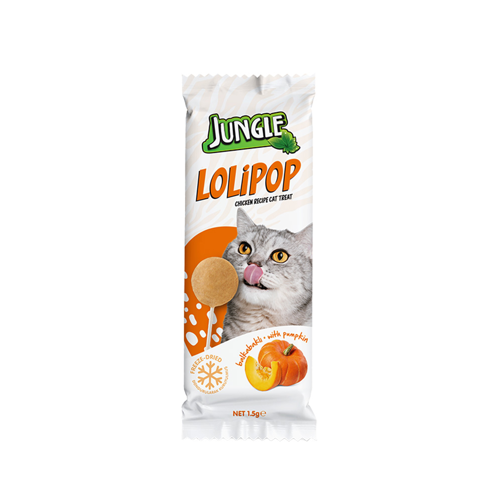 Jungle Kedı Odul Lolipop 1,5 Gr Balkabakli