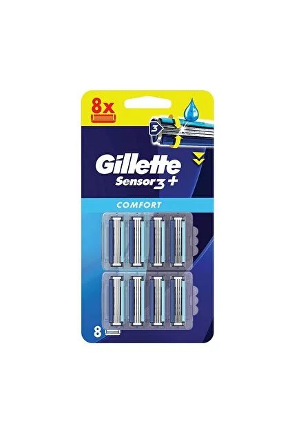 Gillette Sensor 3 Plus Comf 8'li Yedek Bıçak
