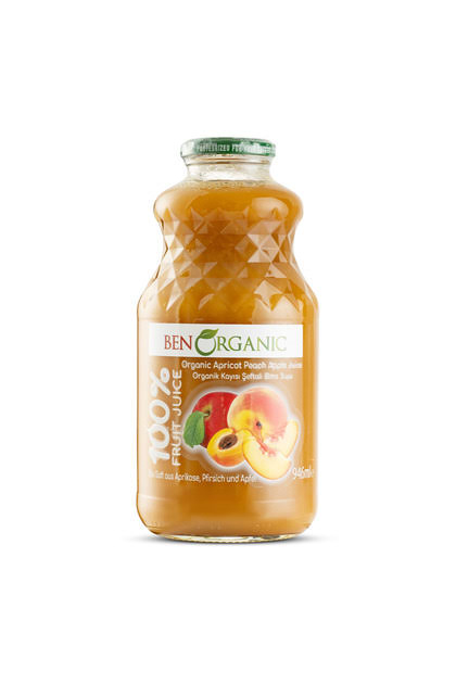 Ben Organic 946 Ml Kayısı-Şeftali-Elma Suyu