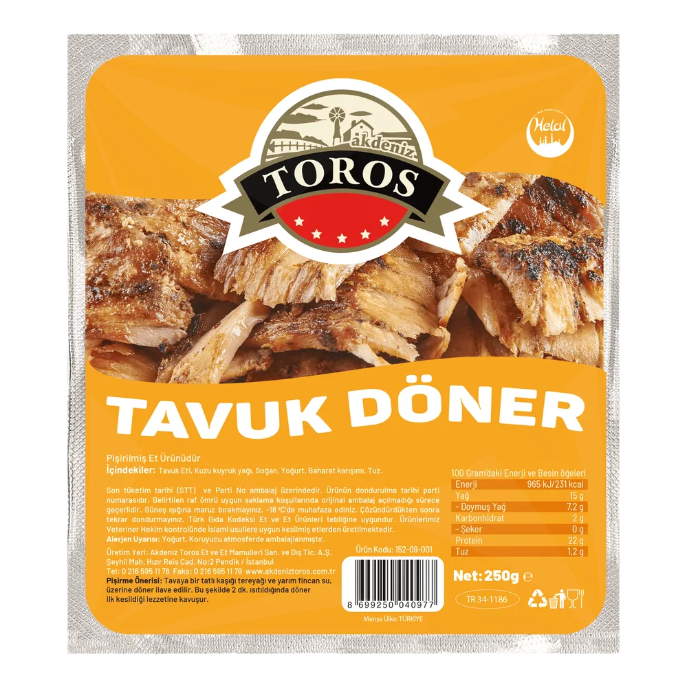 Toros Tavuk Döner 250 Gr
