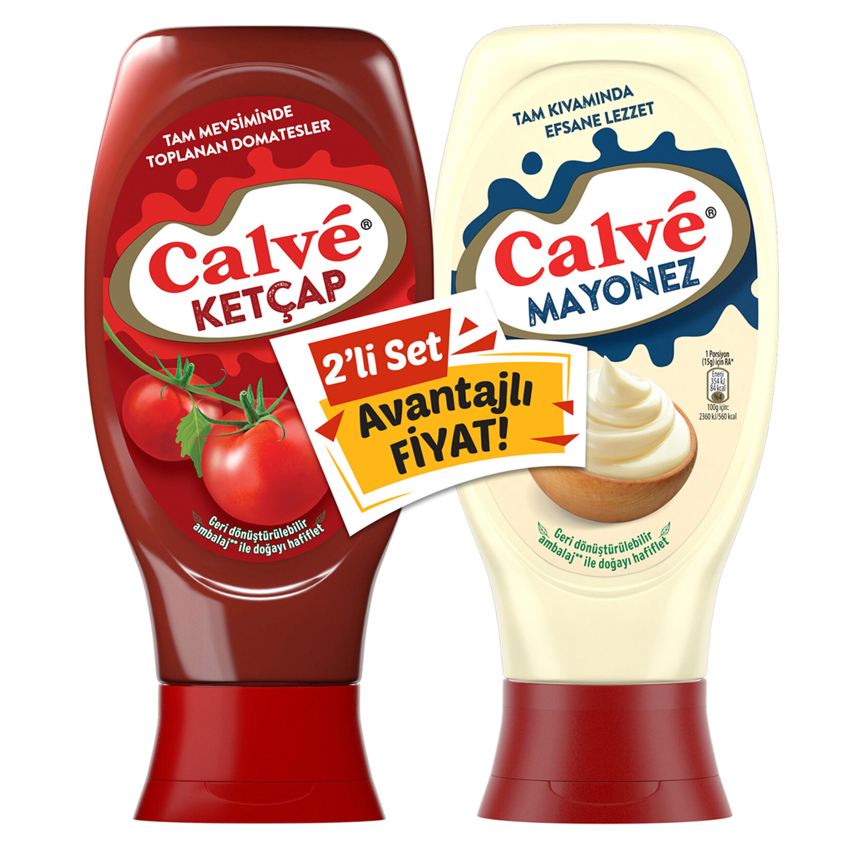 Calve Set Ketçap 430 Gr Tatlı+ Mayonez 380 Gr