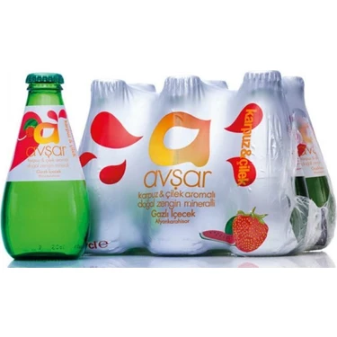 Avşar Karpuz Çilek Aromali Maden Suyu 6'lı 200