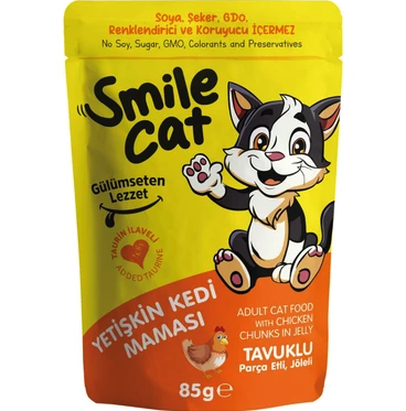 Smile Cat Pouch 85 Gr Kedi Tavuklu