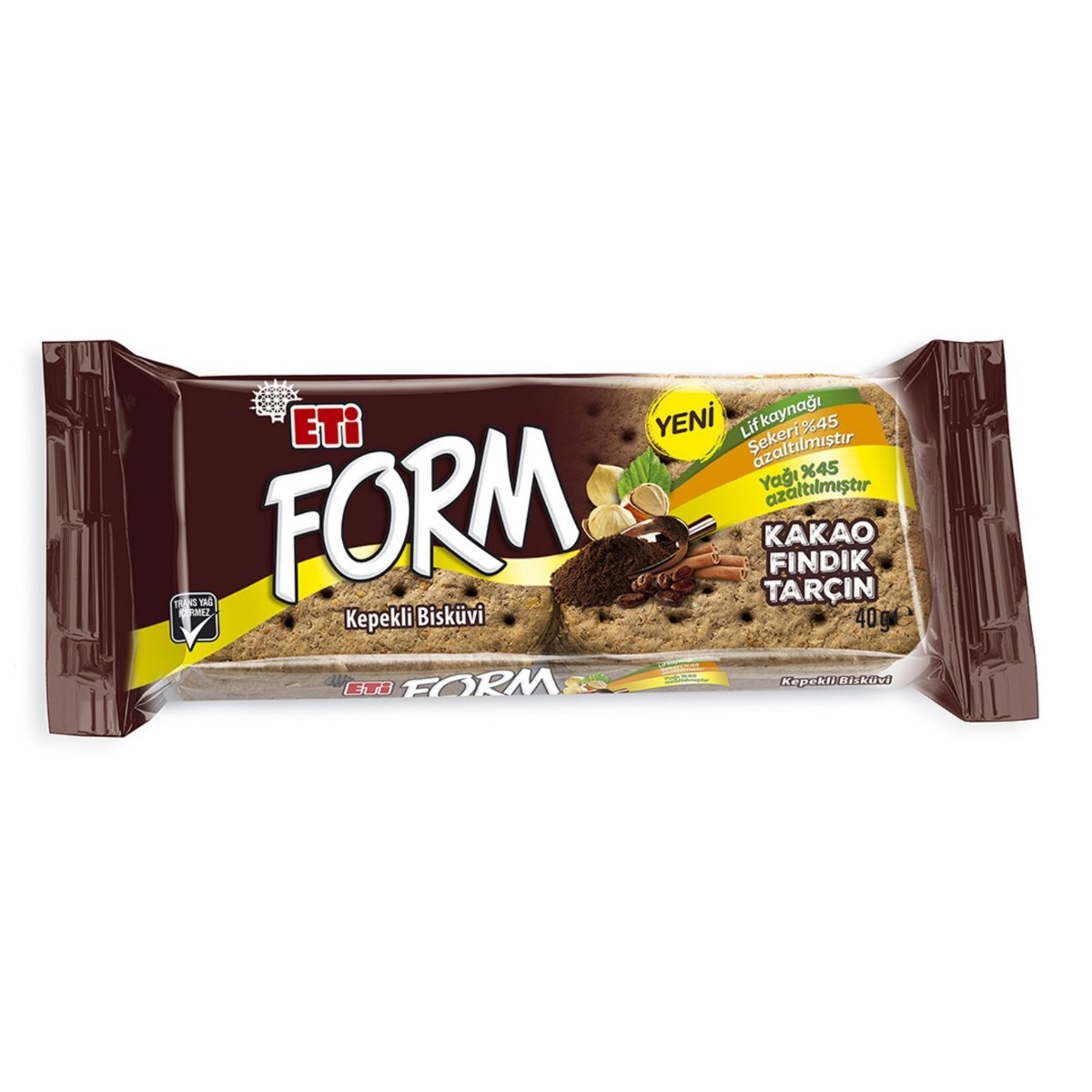 Eti Form Kepekli Kakaolu Findik.biskuvi 40 Gr