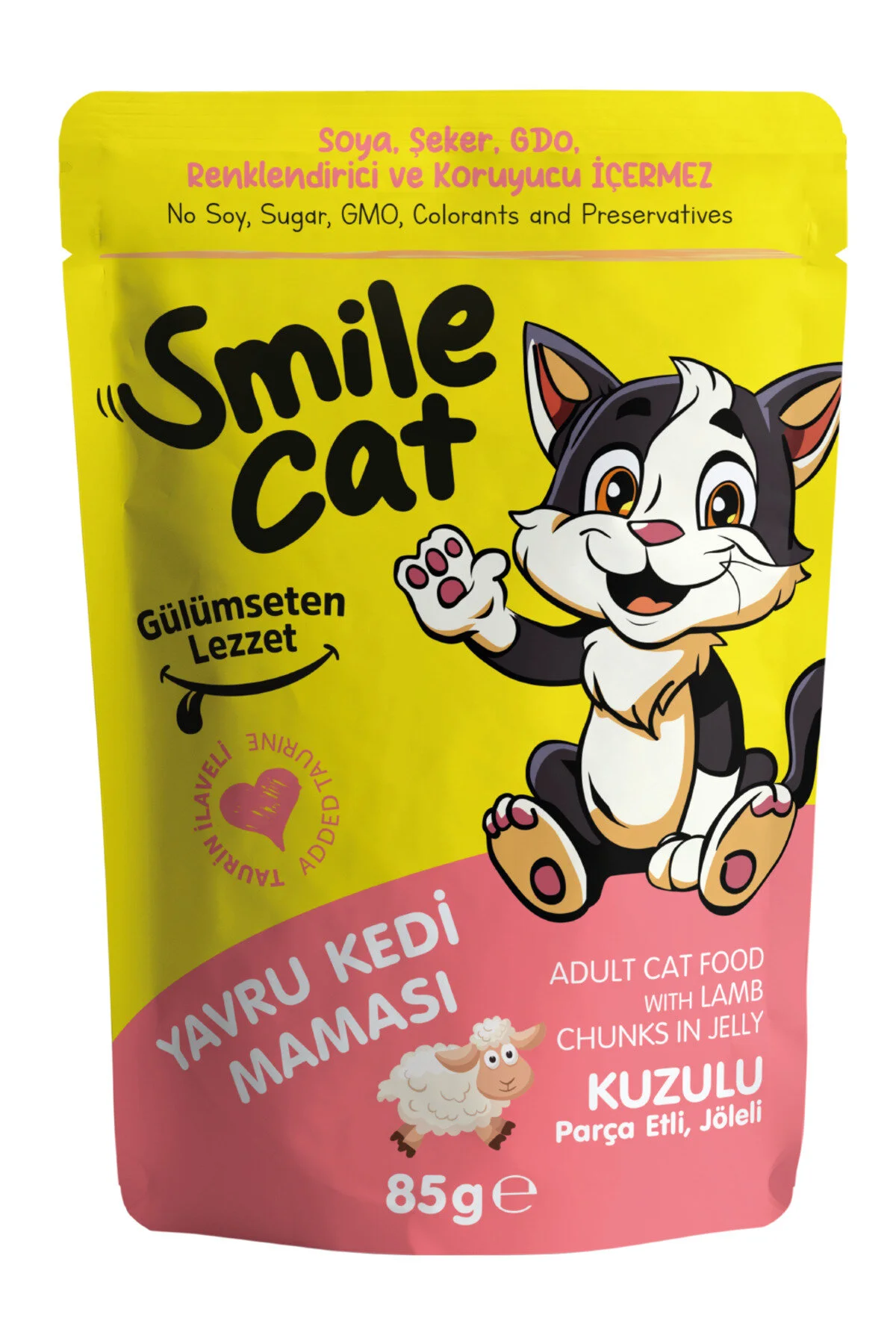Smile Cat Pouch Yavru Kedi Maması Kuzulu 85 G