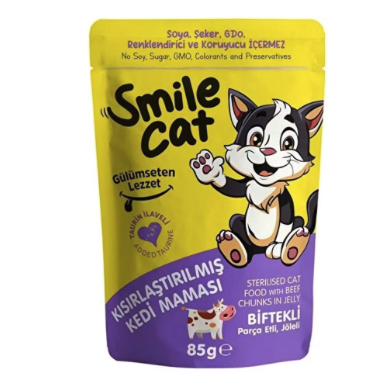 Smile Cat Pouch Biftekli Kisir Yaş Kedi Maması 85 G