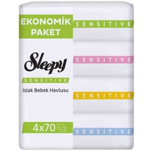 Sleepy Islak Bebek Havlusu 4x70 Li Sensitive