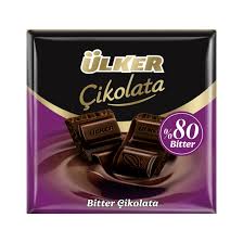 Ülker Çikolata Kare 60 Gr Bitter %80 Kakao