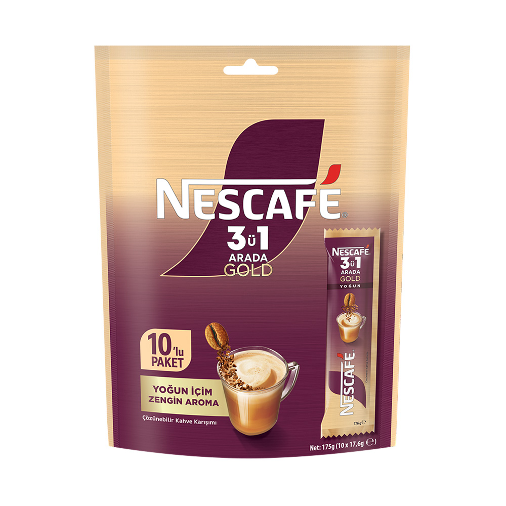 Nescafé 10'lu Paket 3ın1 Gold Yoğun
