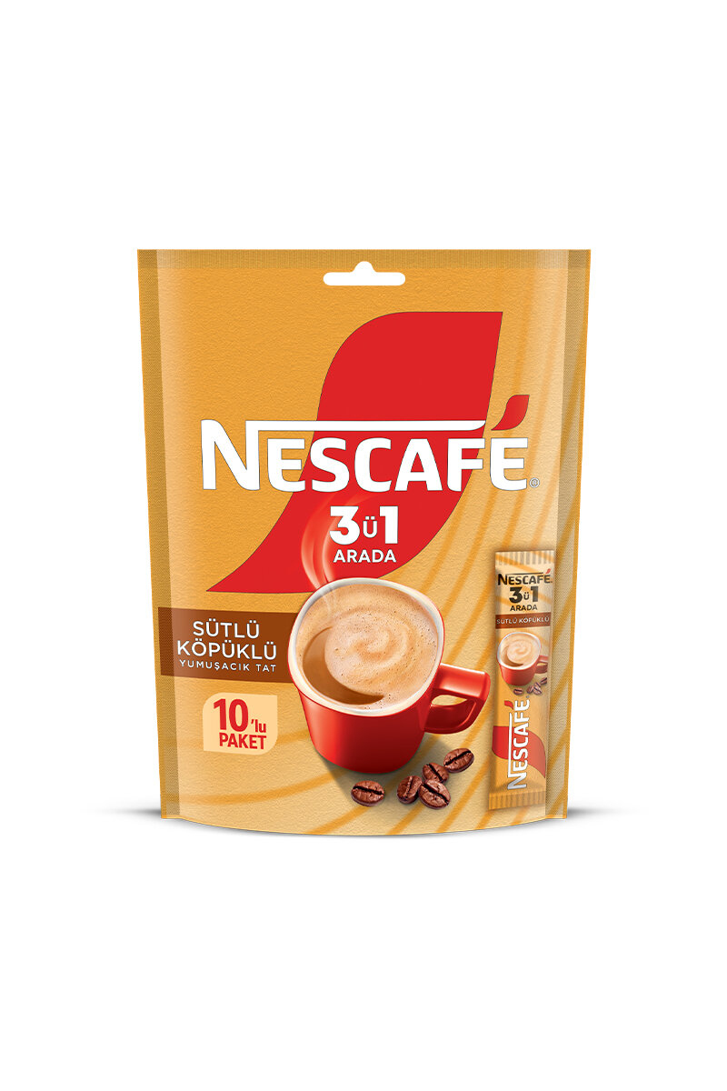 Nescafé 10'lu Paket 3ın1 Sütlü Köpüklü