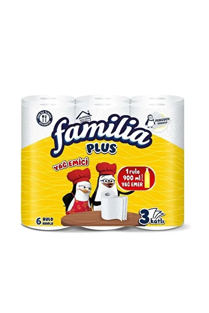 Familia Plus Havlu 6'lı Yag Emici
