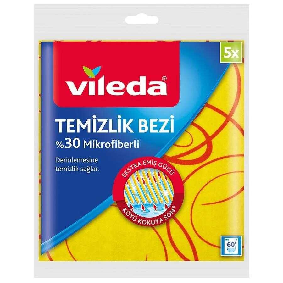Vileda Temizlik Bezi 5'li %30 Mikrofiber