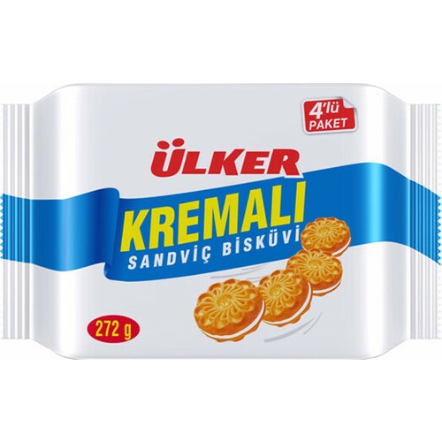Ülker Bisküvi Kremali 4'lü Pkt (4x61 Gr)