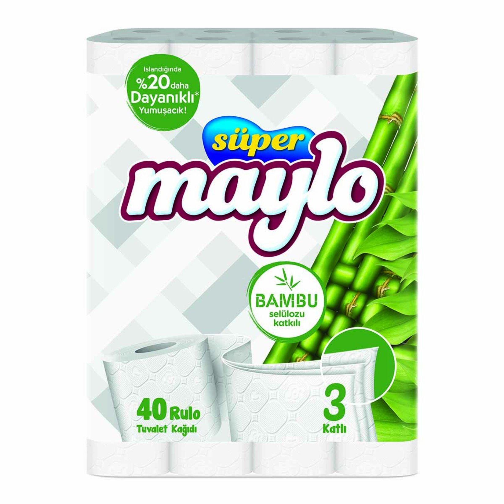 Maylo Super 3 Katlı Tuvalet Kağıdı 40'lı Bambu