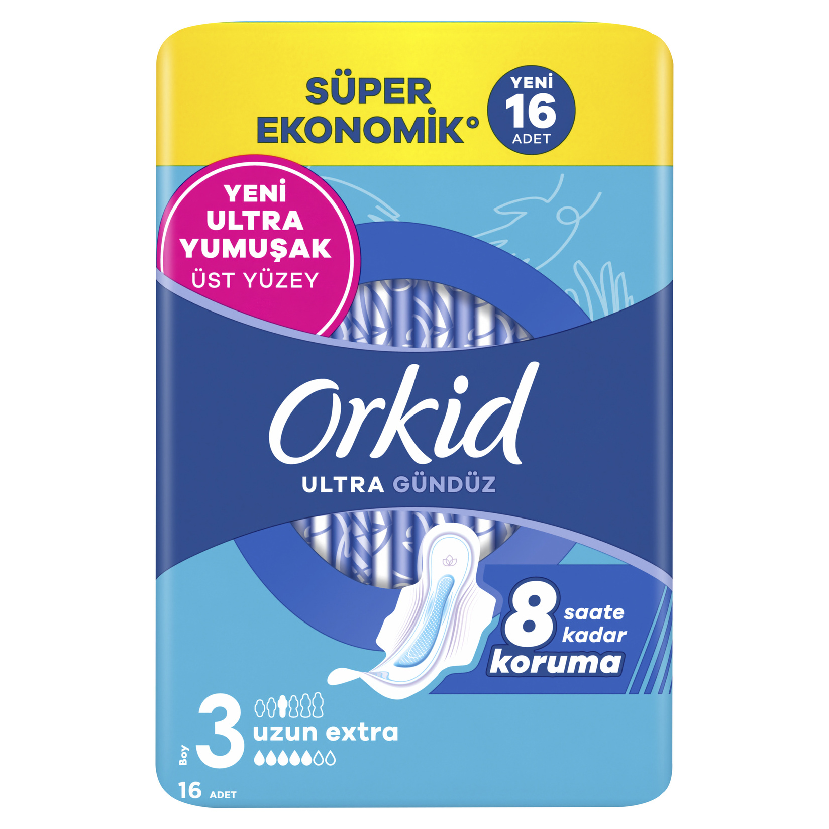 Orkid Ultra Extra Gunduz Uzun Extra 16'lı