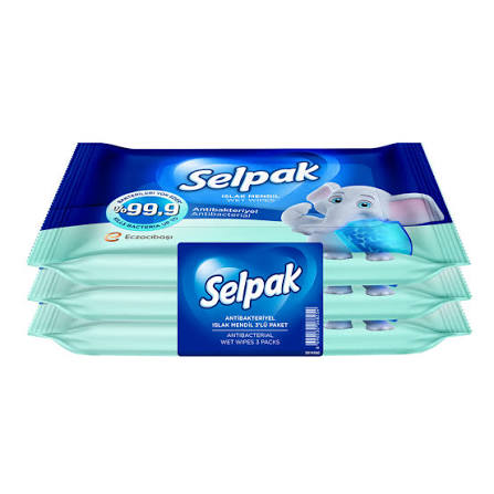 Selpak Islak Mendil Cep 3x15 Lı Antıbakterıyel
