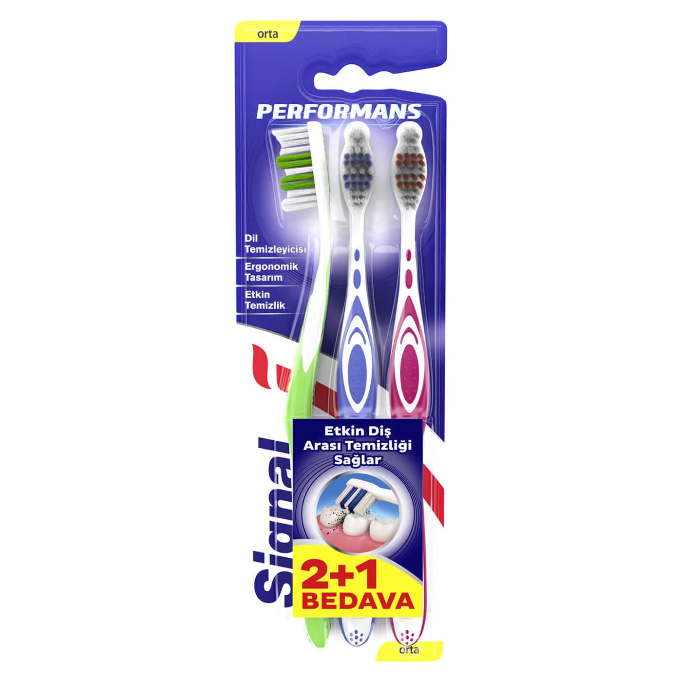 Sıgnal D.fırcası 2+1 Performance Fırsat Pak.