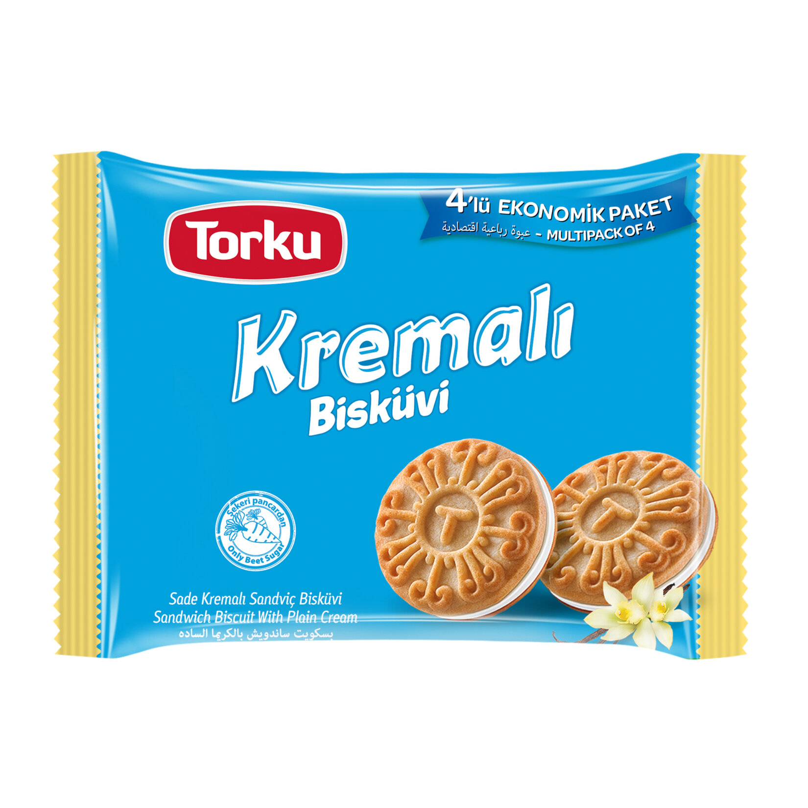 Torku Bisküvi 4'lü Pkt Kremali 244 Gr
