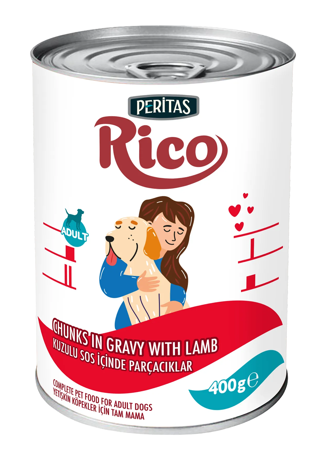 Perıtas Rıco Yet.kopek Yas Mama 400 Gr Kuzulu Sos.