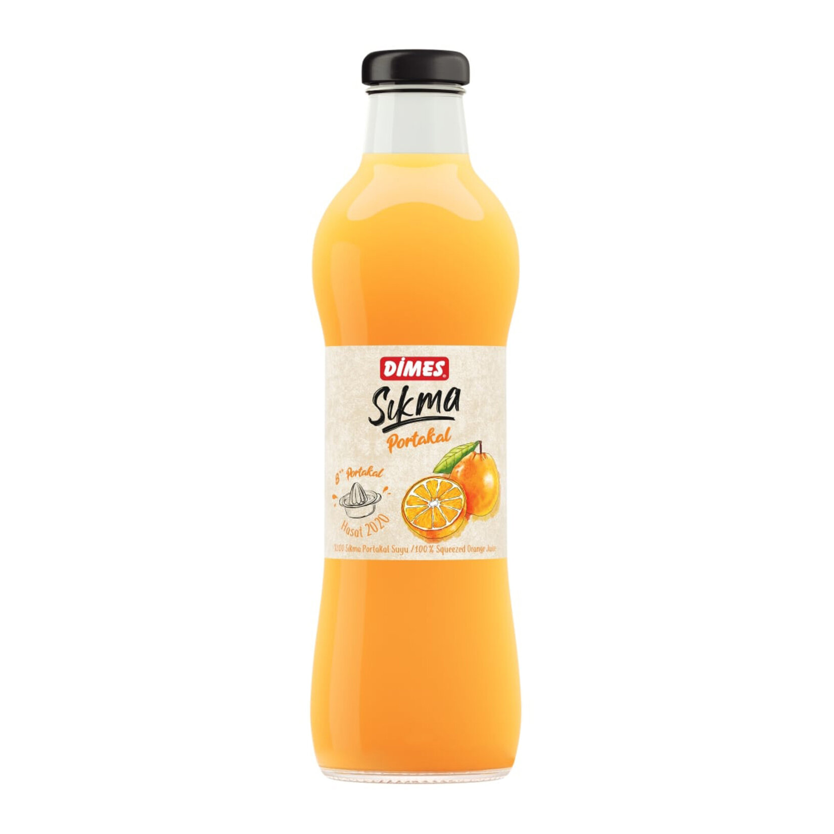 Dımes Sıkma Cam Şişe 700 Ml Portakal Suyu