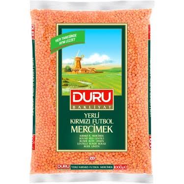 Duru 1000 Gr Kırmızı Futbol Mercimek