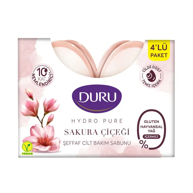 Duru Hydro Pure Sabun 4x135 Gr Sakura