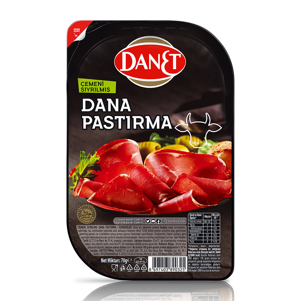 Danet Pastırma 70 Gr DılıMlı Cemensız