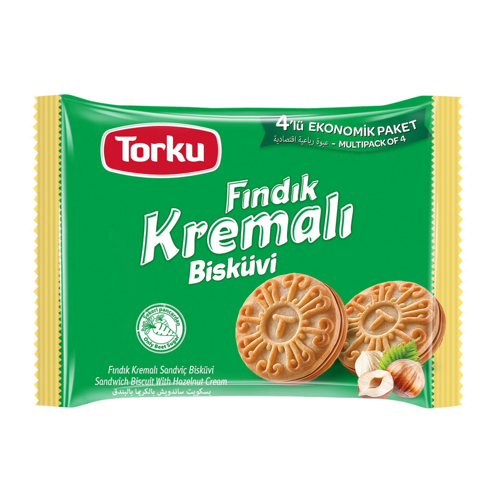 Torku Bisküvi 4'lü Pkt Fındıklı 244 Gr