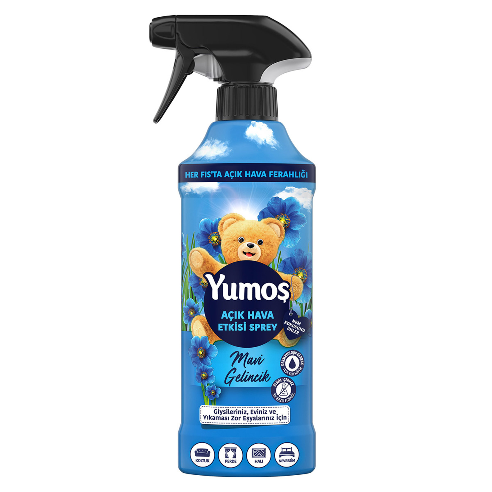 Yumos Sprey 430 Ml Mavi Gelıncık Acık Hava