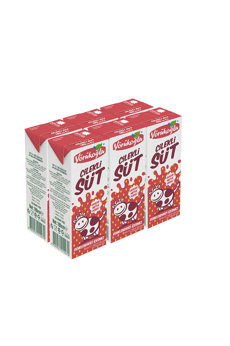 Yorukoglu Süt Meyveli 6x180 Ml Çilek