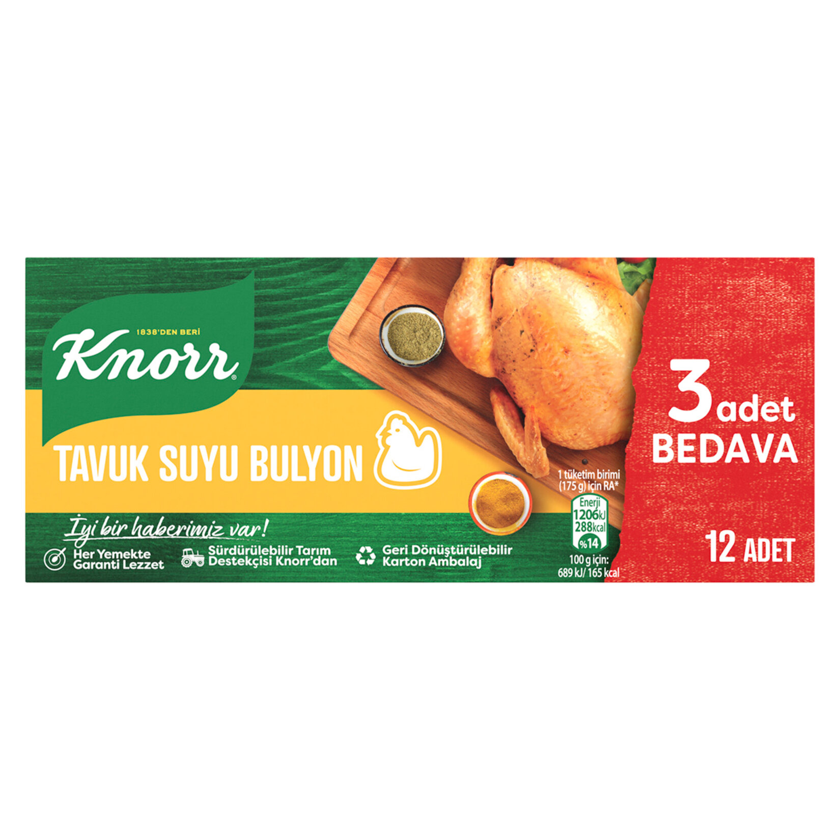 Knorr Bulyon Tavuk Suyu 12'li 120 Gr Yenı