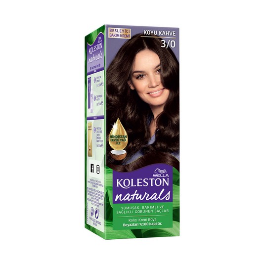 Wella Koleston Naturals 3/0 Koyu Kahve