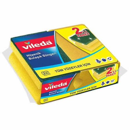 Vileda Bulaşık Sungerı 2'li Pkt Oluklu Yeşil
