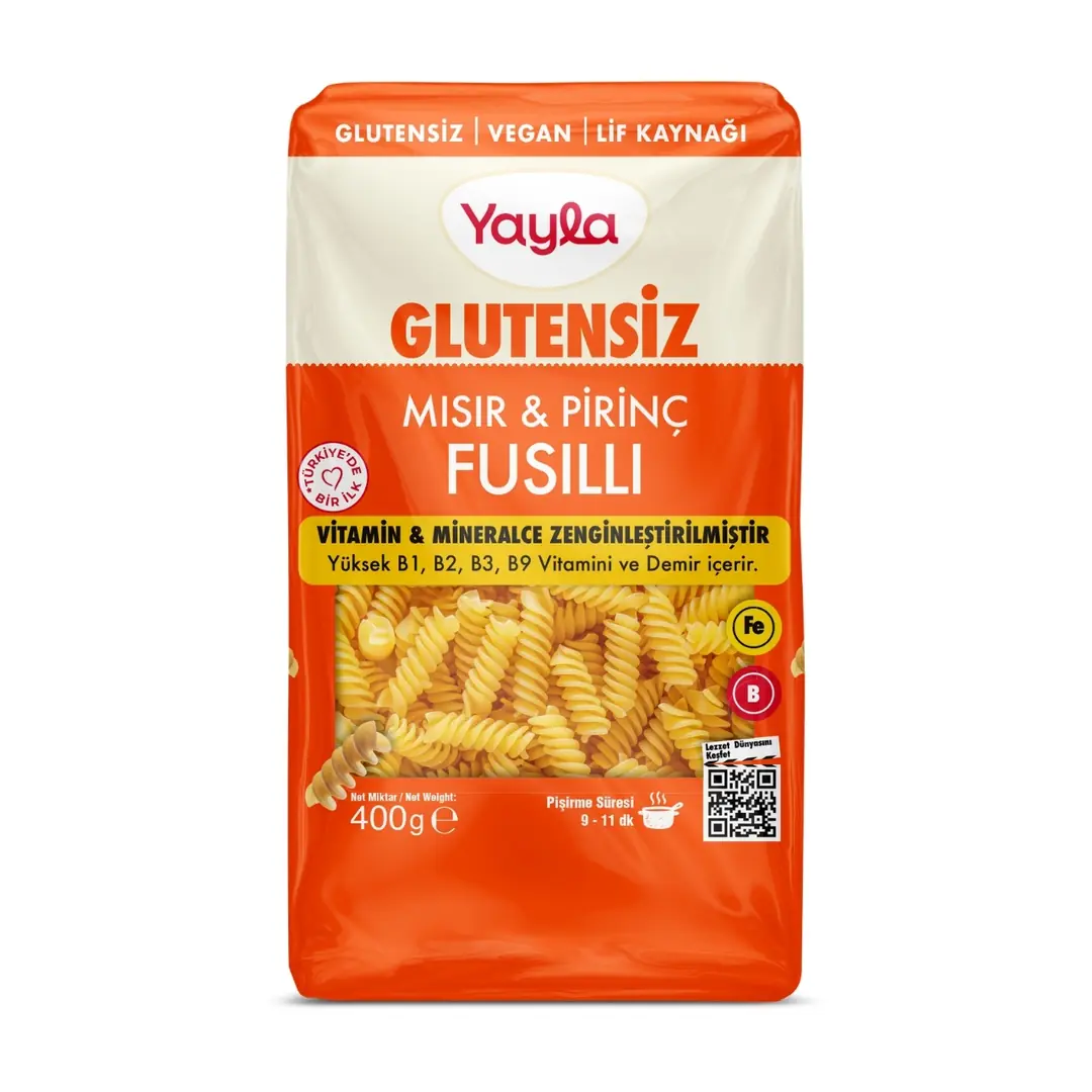Yayla Glutensız Mak.400 Gr Fusıllı (Mıs.&Pirinç)
