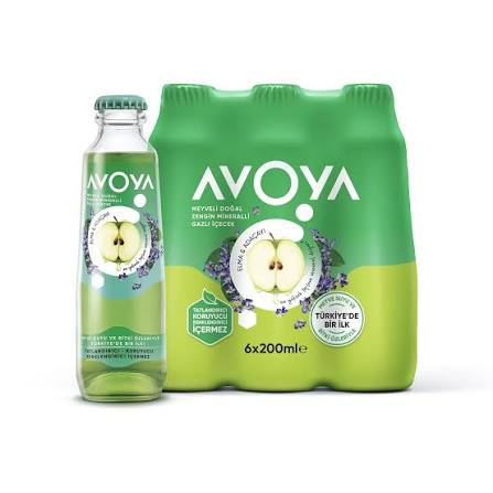 Avoya  Maden Suyu 6x200 Ml Elma&Adacayı