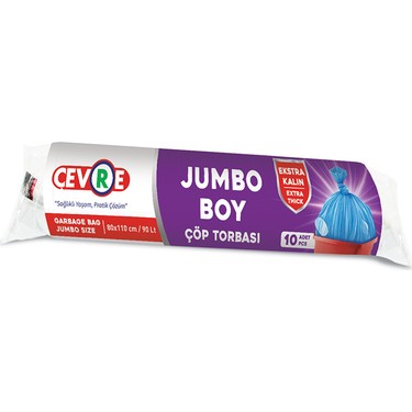 Cevre Çöp Torbası Jumbo Boy 10'lu