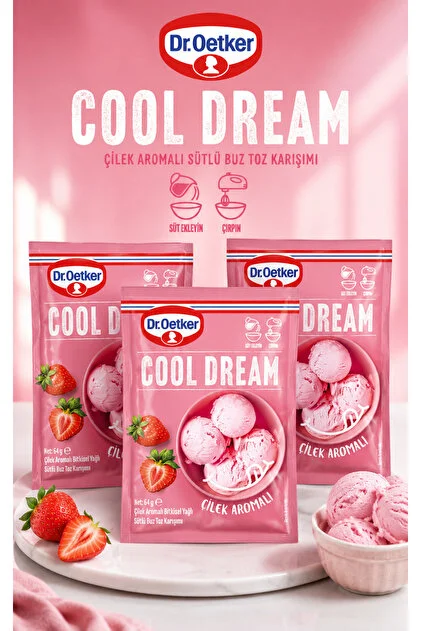 Dr.oetker Cool Dream 3x64 Gr Çilek