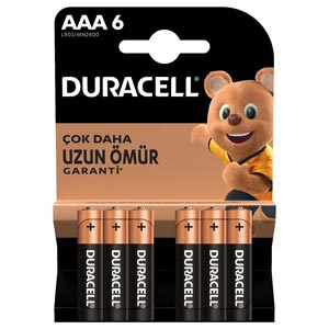Duracell Pıl Basıc Ince Kalem 6'lı Aaa