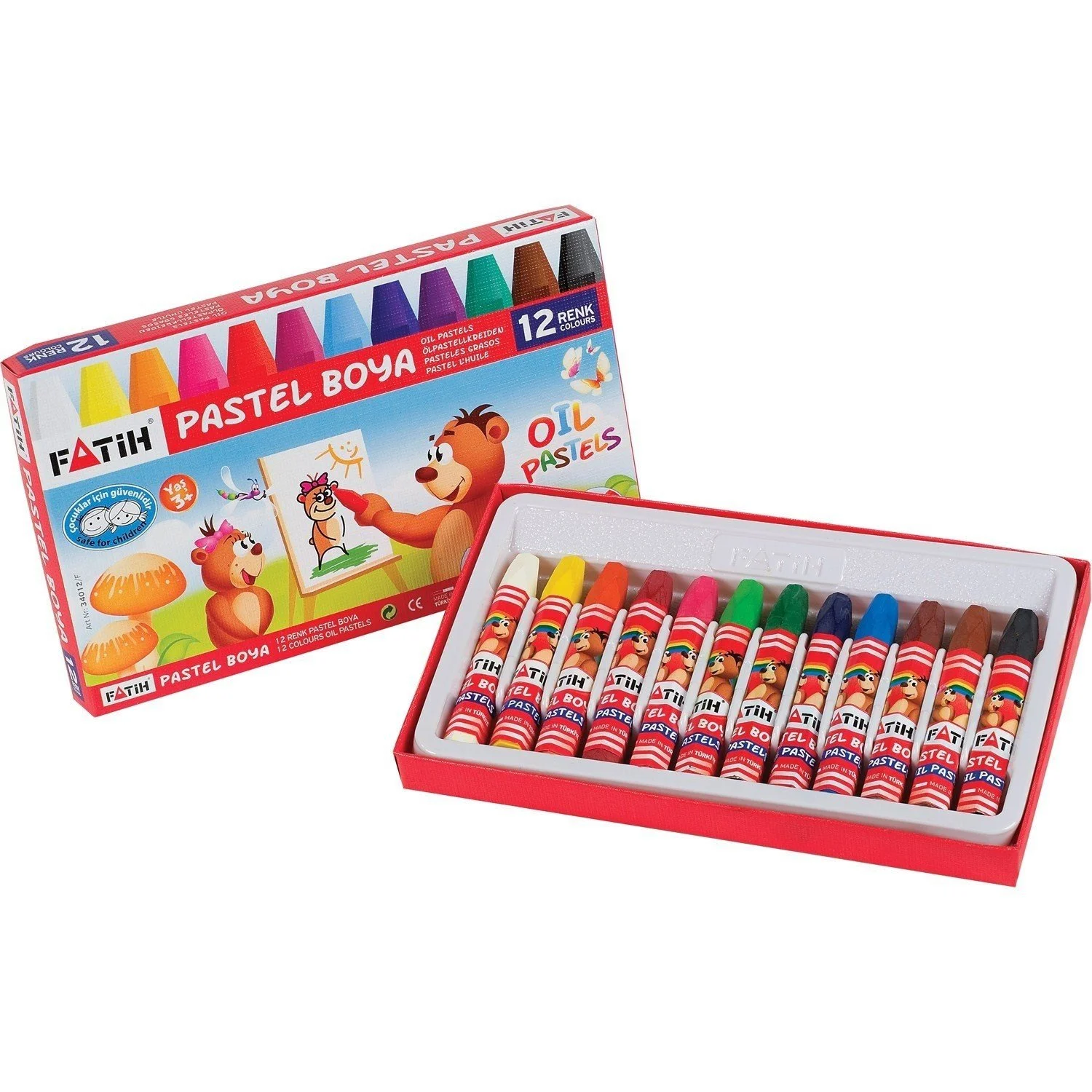 Fatıh Pastel Boya 12 Renk Kıng Sıze