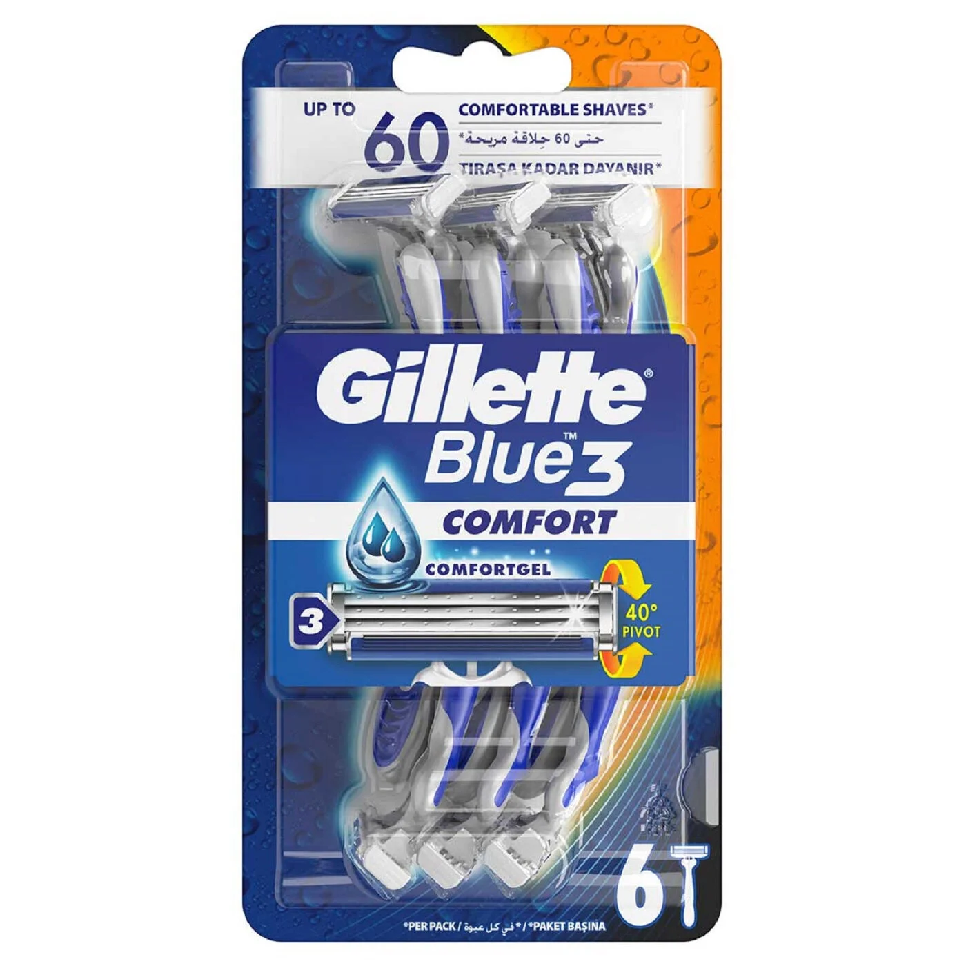 Gıllette Blue 3 Plus Comfort 6'lı Paket