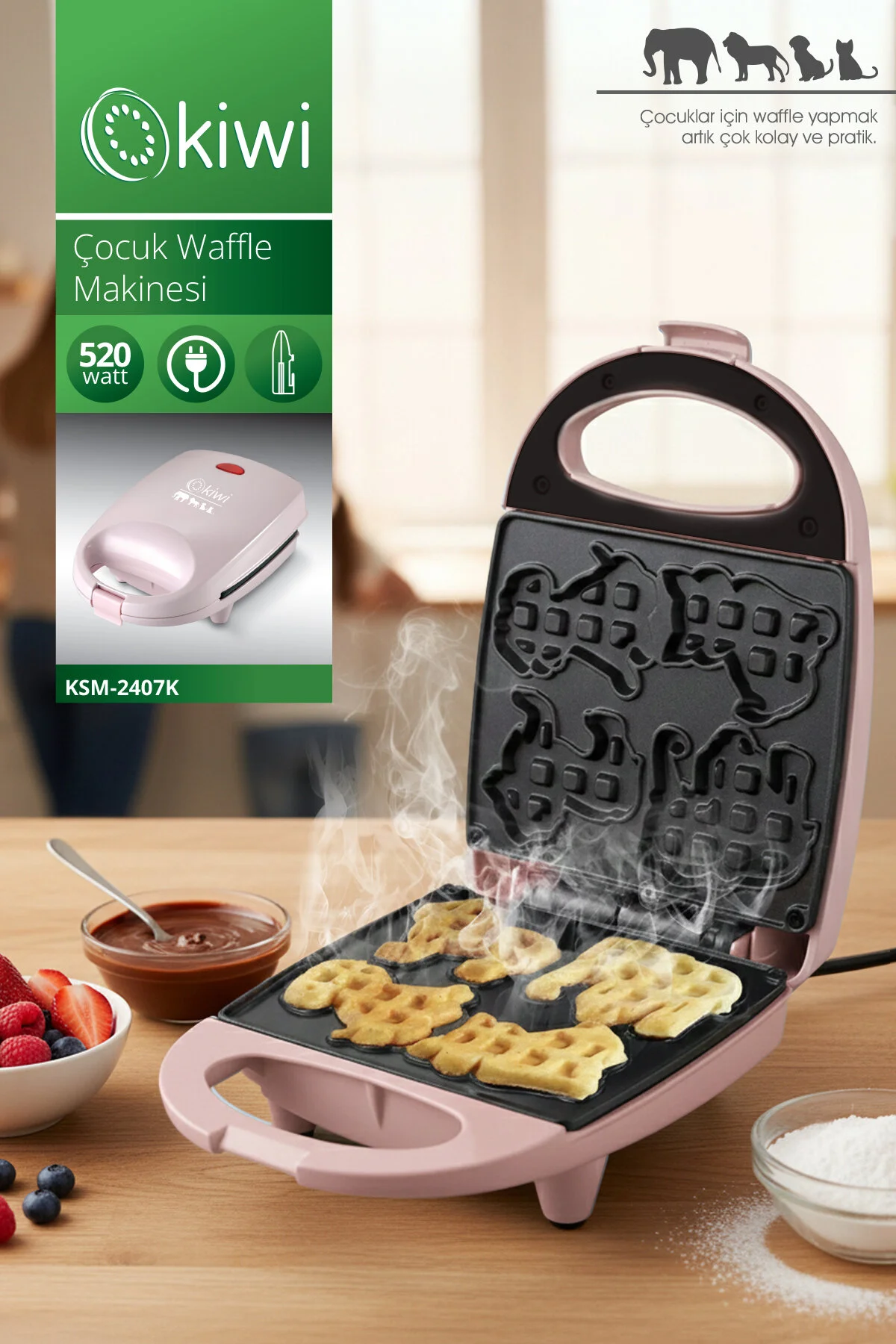 Kıwı 2407k Cocuk Waffle Makınası