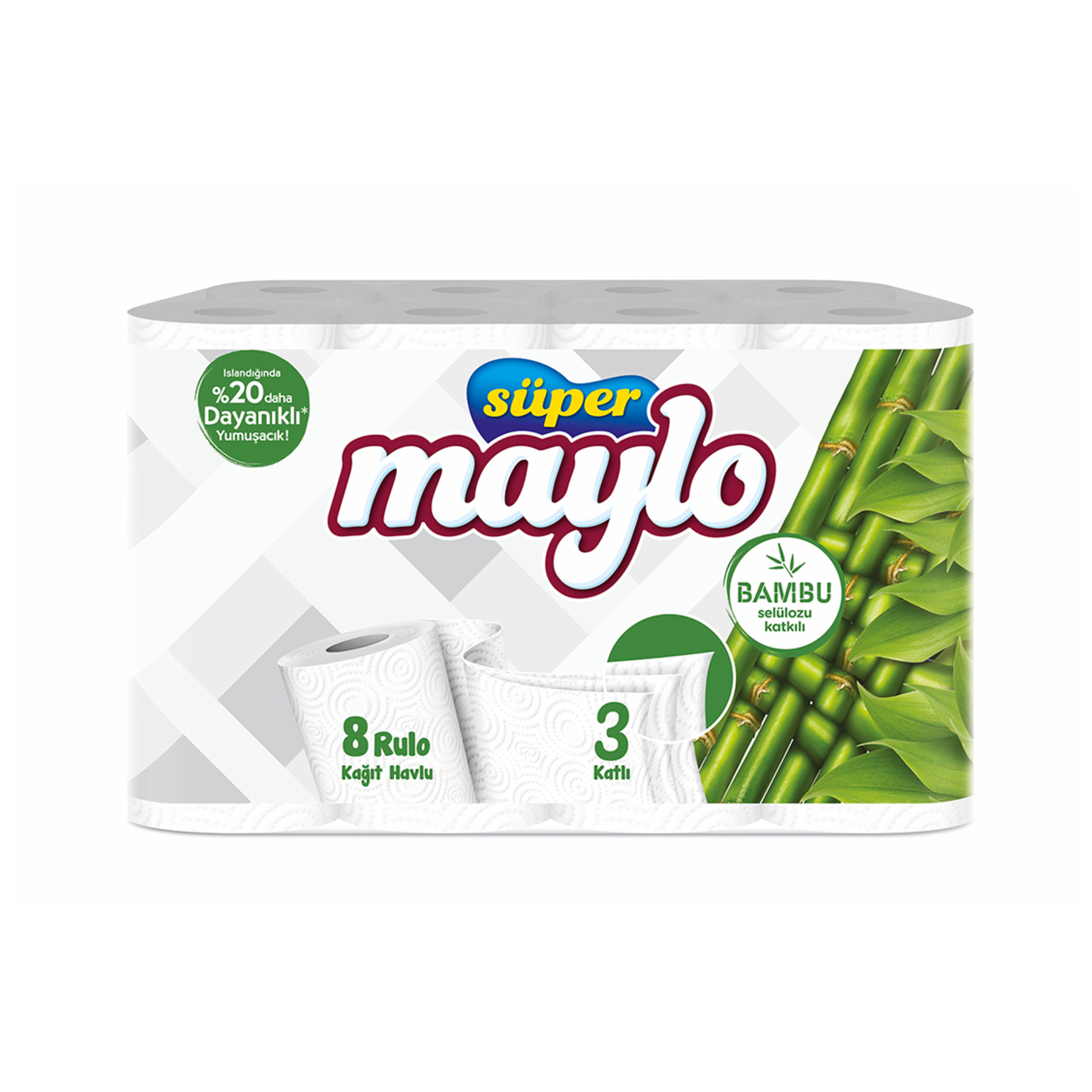 Maylo Super Havlu 8'li Bambu