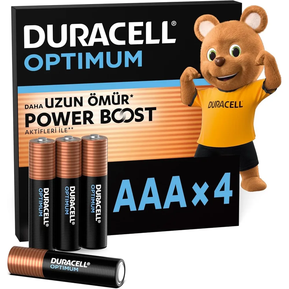Duracell Pıl Optımum Ince Kalem 4'lü Aaa