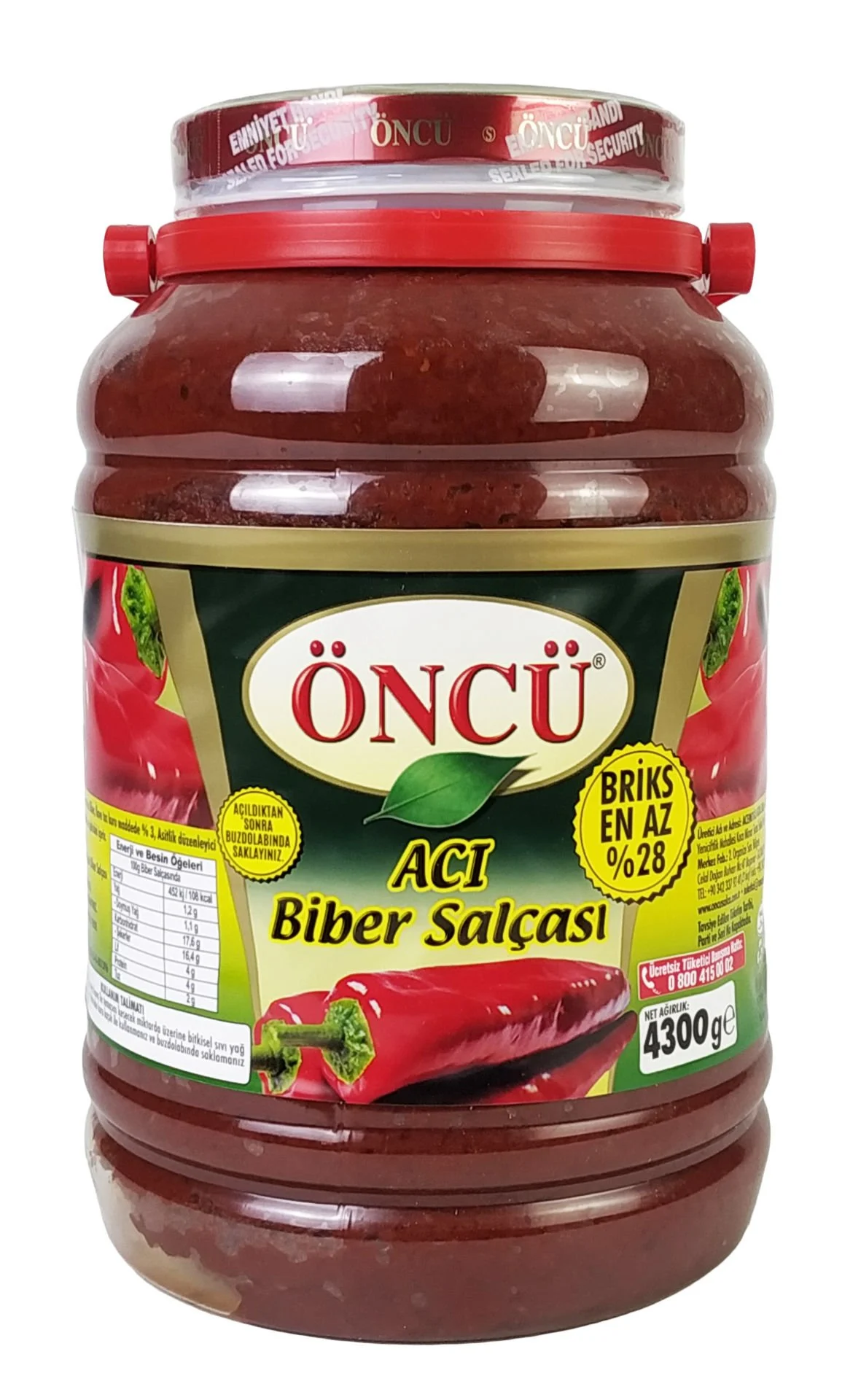 Oncu Biber Salçası 4300 Gr Acı Pet