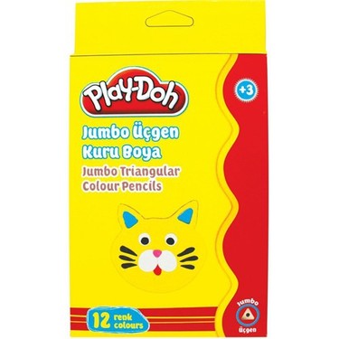 Play Doh Woodfree Jumbo Ucgen Kuruboya 12'li